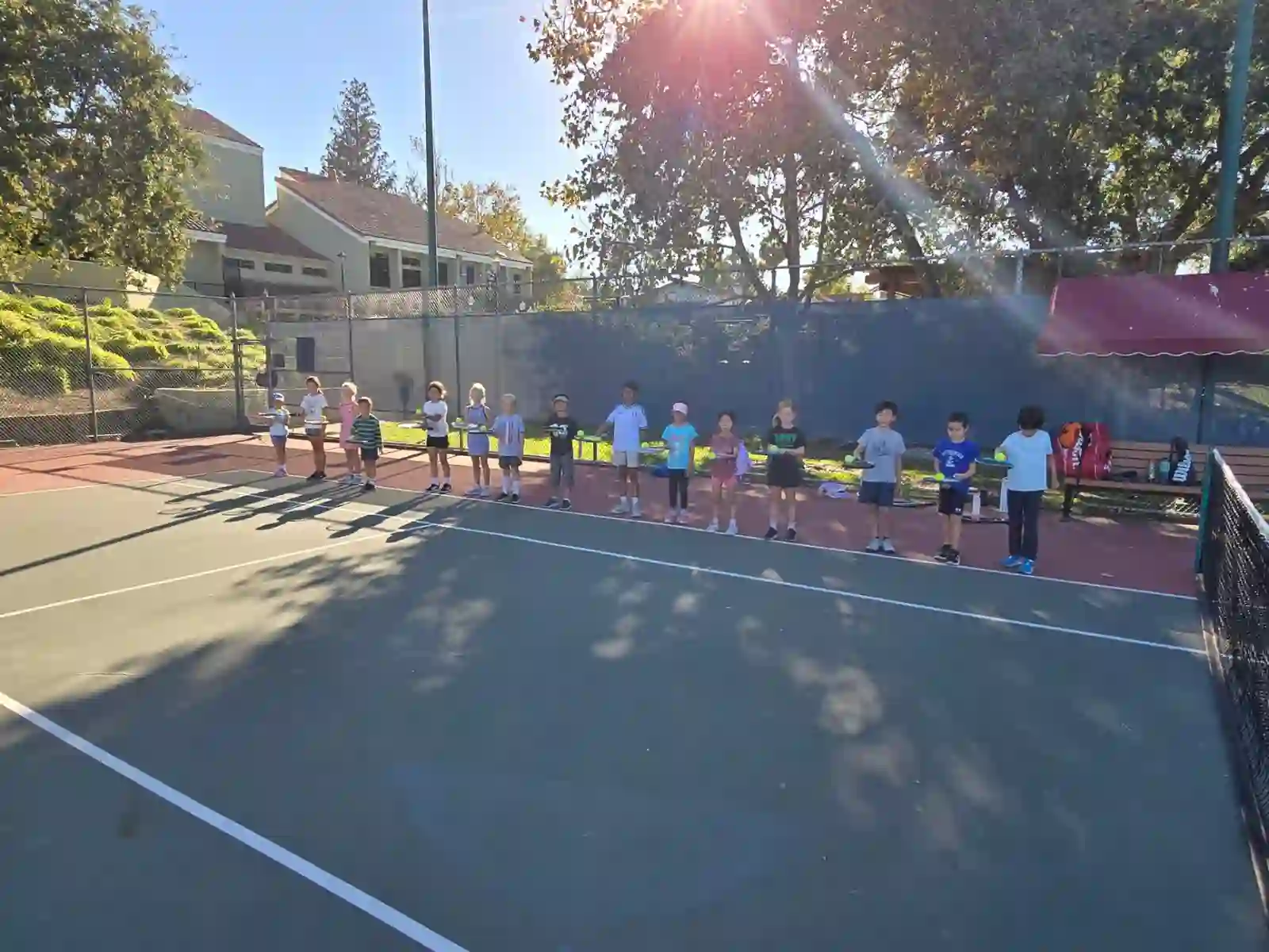 Little Grippers students together on the court at Walnut Country Crossings